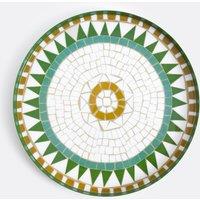 Keito Round Steel Tray with Mosaic Design