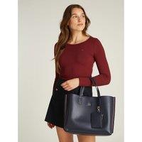 TH Distinct Satchel with Handles and Shoulder Strap