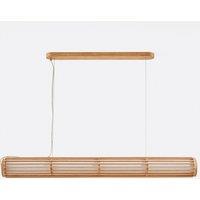 Pendant Light in Oak and Arylic Domis