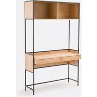 Volga Desk with Shelving, 2 Drawers + 2 Compartments