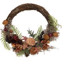 42cm Half Flow Wreath Rust
