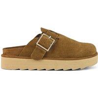 Leather Clogs with Thick Sole