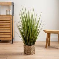 85cm Artificial Grass in Seagrass Square Pot