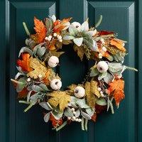 45cm Artificial Pumpkin Wreath