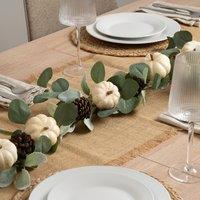 100cm Artificial Pumpkin Eucalyptus Garland