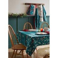 Christmas Holly & Mistletoe Table Cloth