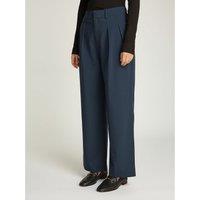 Pleat Front Trousers with Wide Leg
