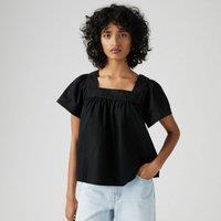 Loose Fit Blouse with Square Neck