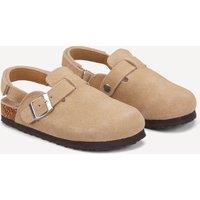 Kids Leather Mules with Touch 'n' Close Fastening