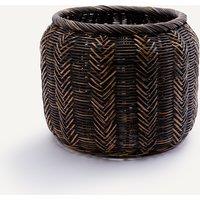 Basket Plant Pot Holder in Woven Rattan Siriti