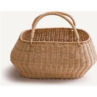 Basket with Handles in Woven Rattan Bayda