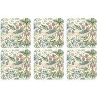 Set of 6 Morris & Co. Strawberry Thief Coasters