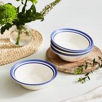 Set of 4 Potter's Stripe Oatmeal Bowls