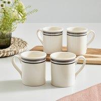 Set of 4 Potter's Stripe Breakfast Mugs