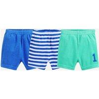 Set of 3 Towelling Shorts, Mostly Cotton