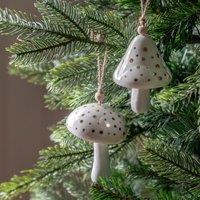 Set of 2 Hanging Mushrooms