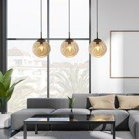 Hammered Glass 3 Light Bar Pendant