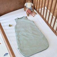Tiny Vichy Summer Sleeping Bag in Cotton