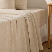 Marnie Flat Sheet in Washed Cotton/Linen