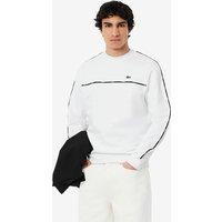 Round Neck Sweatshirt with Lacoste Piping