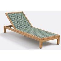 Briana Sun Lounger in Acacia and Woven Resin