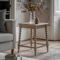 Ames Oak Side Table with Pompom Legs