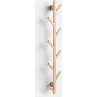 Anela Oak 8-Hook Wall-Mounted Coat Rack