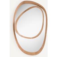 Belize Asymmetric Mirror with Oak Frame