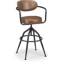 Ambrose Industrial Leather Barstool