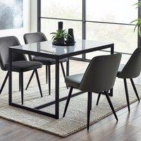 Dallas Smoked Glass Dining Table (Seats 4)