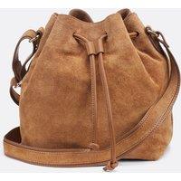 Smooth Leather and Suede Bucket Bag