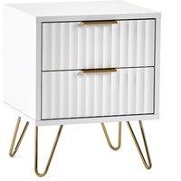 Ancona Sculptural 2 Drawer Bedside Table