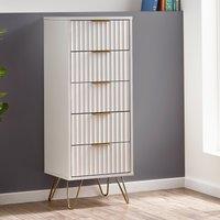 Ancona Sculptural Tallboy Chest of 5 Drawers