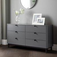 Alexis Wide Chest of 6 Drawers