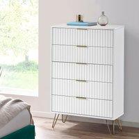 Ancona Sculptural Chest of 5 Drawers