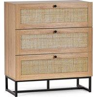 Indiya Rattan Chest of 3 Drawers