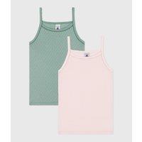 Set of 2 Shoestring-Straps Vests