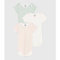 Pack of 3 Bodysuits with Short Sleeves
