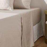 Opale Plain Cotton Sateen Flat Sheet