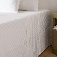 Opale Striped Cotton Sateen Flat Sheet
