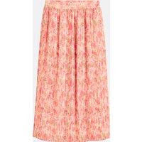 Printed Pleated Maxi Skirt
