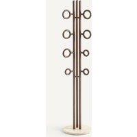 Coat Stand in Solid Elm and Travertine, Nayati