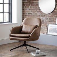 Arnott Leather Swivel Armchair