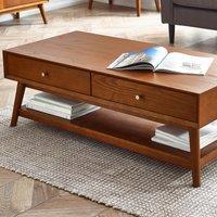 Elijah Retro Ash Wood Storage Coffee Table