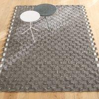 Fringe Hand-Stitched Rug in Recycled Polyester