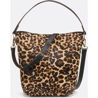 Leather Leopard Bucket Bag
