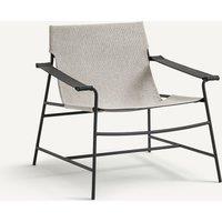 Alonzo Dual Fabric and Steel Metal Armchair