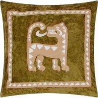 Dynasty Tiger Embroidered Chenille Filled Cushion