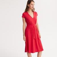 Full Mid-Length Dress with Short Sleeves