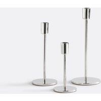 Set of 3 Oror Candle Holders in Chrome-Plated Aluminium
